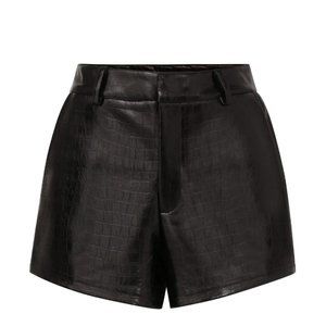 CROCO FAUX LEATHER SHORT - NOLI